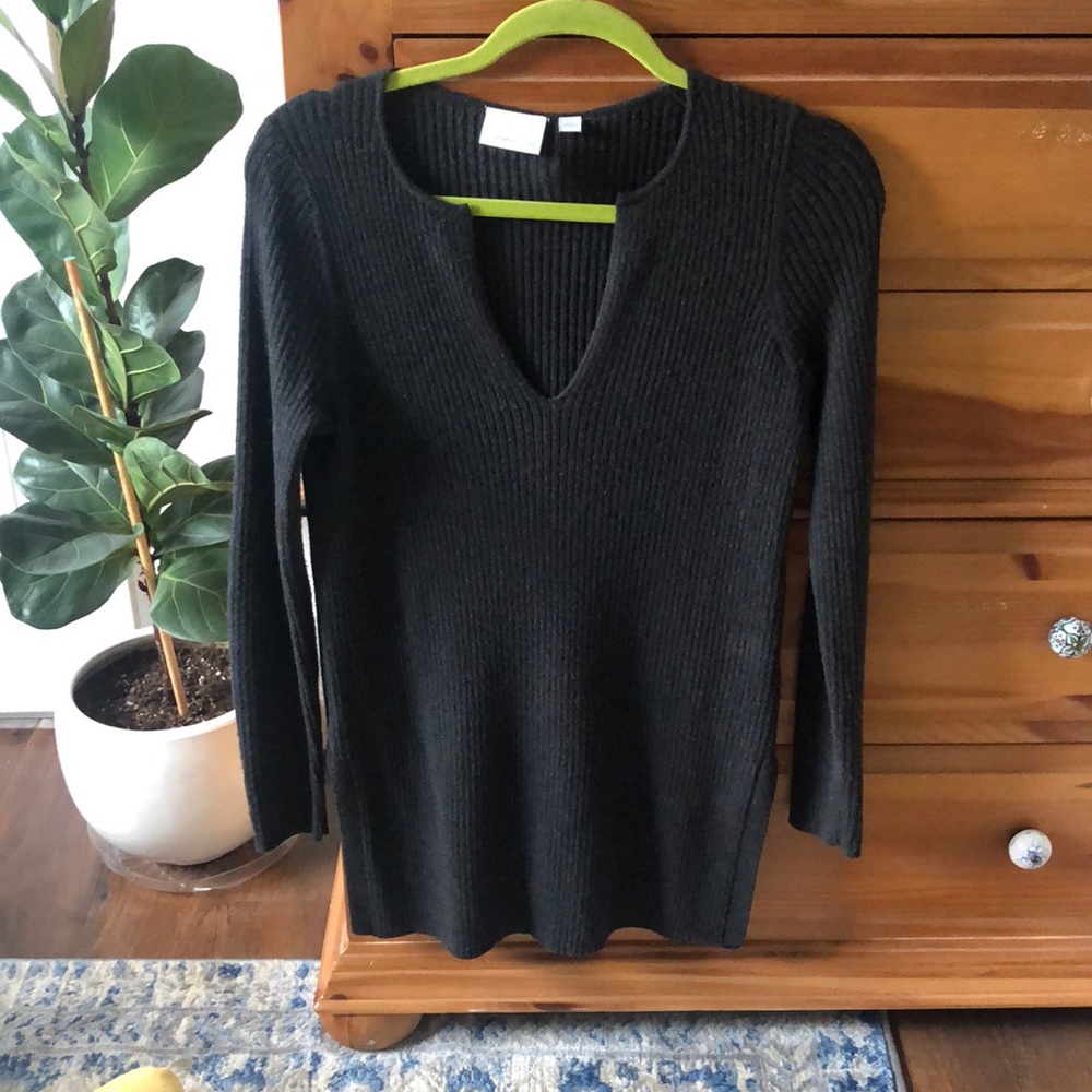 Charcoal grey Anthropologie sweater